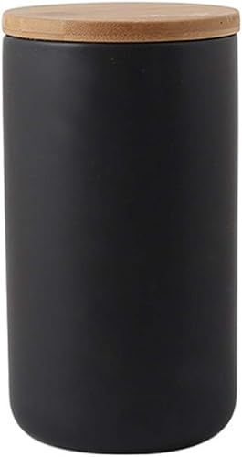 Miniatura 1 de Food Storage Canister, Ceramic Kitchen Canisters with Airtight Seal Bamboo Lid, Food Storage Jar for Tea, Coffee Bean, Spice, Sugar 260ml 800ml