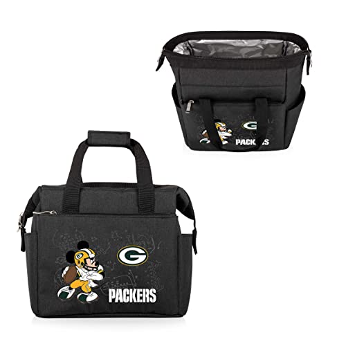 Image of PICNIC TIME NFL Mickey Mouse On The Go Lunch Bag - Soft Cooler Lunch Box - Insulated Lunch Bag, (Black)
