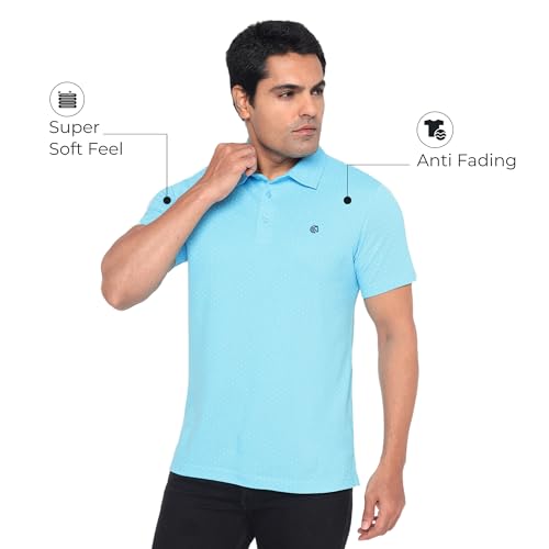 Image of MANE AND MINI Men's Cotton Regular Fit | Pique Polo Neck T Shirt | Half Sleeves Casual Shirt for Men