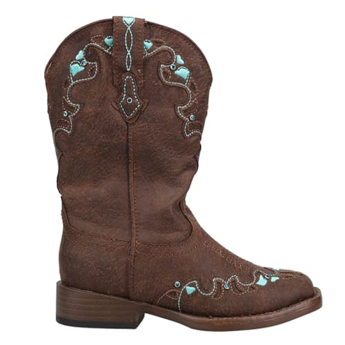 Roper Hearts Square Toe Cowgirl Boot (Toddler/Little Kid)