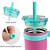 Bubrike Replacement Straws Set Compatible With Reduce Kids Coldee 2.0 Tumbler 14 Oz,Spill-Proof Replacement Silicone Top Lid Parts- 6 Silicone Valve and Straw,2 Cleaning Brushes(Multicolor) #2