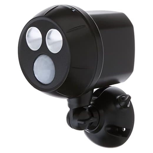 Mr. Beams MB393 Lot de 3 projecteurs sans fil à DEL 300 lm très lumineux résistants aux intempéries avec détecteur de mouvement Marron