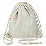 BBORGDC Mochila xadrez bege com cordão – Mochila feminina leve, design original boho, perfeita para academia, viagens, praia e esportes ao ar livre, Xadrez bege/poliéster, One Size, Moda casual