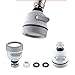 Economie D'Eau Embout De Filtre,2 Pack Robinet Universel Extension Cuisine Mobile Robinet Tête Ajustable Aérateur de Robinet 360 Robinet Mousseur Robinet Economie d'Eau