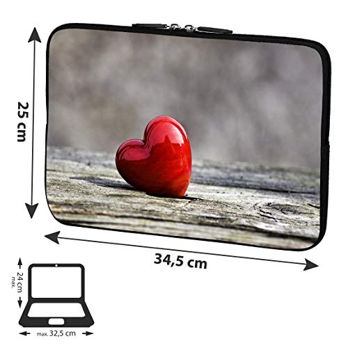 Funda de portátil 13.3 pulgadas con ratón inalámbrico y alfombrilla diseño del Amor PEDEA Set 2