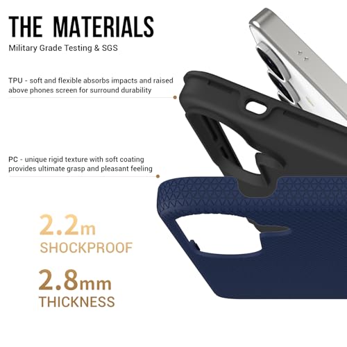 Image of NOXO Ultra-Hybrid Triangle Back Case Cover for Samsung Galaxy S25 Fe, | Shockproof Design | Camera Protection | Soft TPU & Rugged PC | Bumper Case Cover for Samsung S25 Fe, (Prussian Blue)