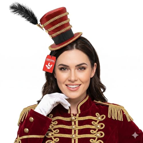 Nicky Bigs Novelties Ring Master Hat, Lion Tamer Hat, Ring Leader Headband, Circus Hats, Ringmaster Costume Women, Lion Tamer Costume Women, Circus Ringleader Hats Costumes Accessories