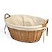 WEIDENPROFI Weidenkorb, Wäschekorb aus Weide, oval mit Henkel, inkl. Stoffeinlage, (LxBxH) 73 x 42 x 22 cm, inkl. Henkel 27 cm hoch