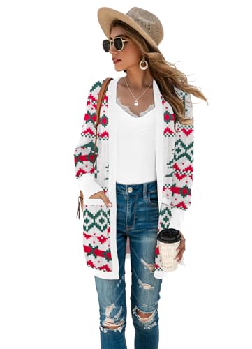 Image of TASAMO Cardigan Sweaters for Women Long Sleeve Open Front Casual Knit Fall Coat Oversized Soft Outwear with Pockets