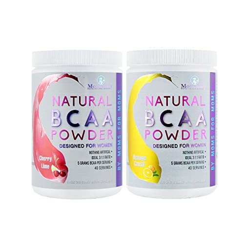 Momsanity Orange Crush & Cherry Lime Bcaa Powder Preworkout For Women - 80 Servings + Delicious Recipe Guide Pdf (Cherry Lime + Orange Crush Bundle) #TOP3