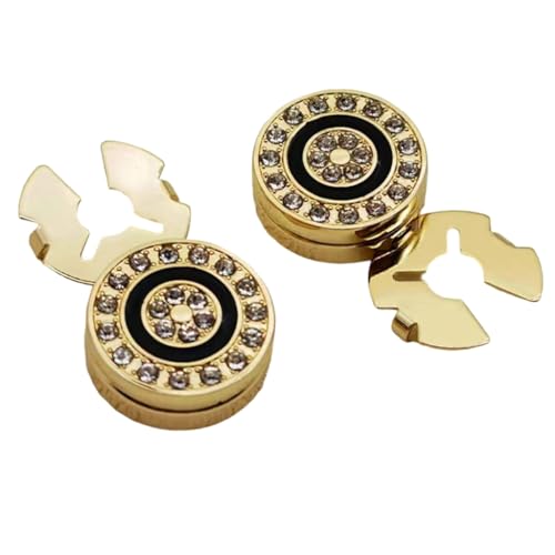 Image of 10pcs Brass Round Cuff Button Cover Cuff Links for Wedding Formal Shirt Mens Formal Button Covers Imitation Cufflinks