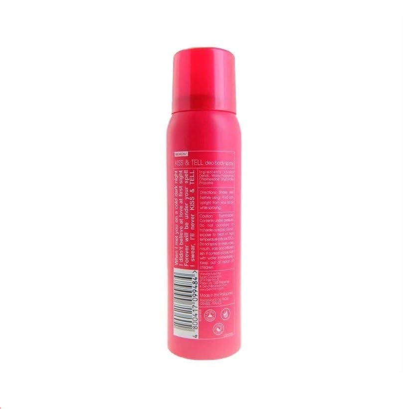 BENCH DEO BODY SPRAY - KISS & TELL - 100ML : Amazon.ae: Beauty