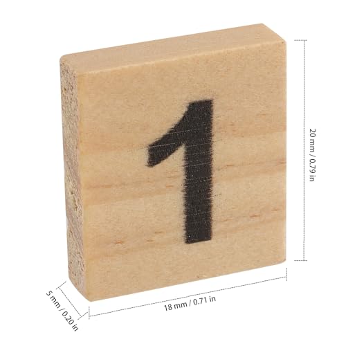 1200 piezas mini fichas numéricas de madera pequeña miniatura 2