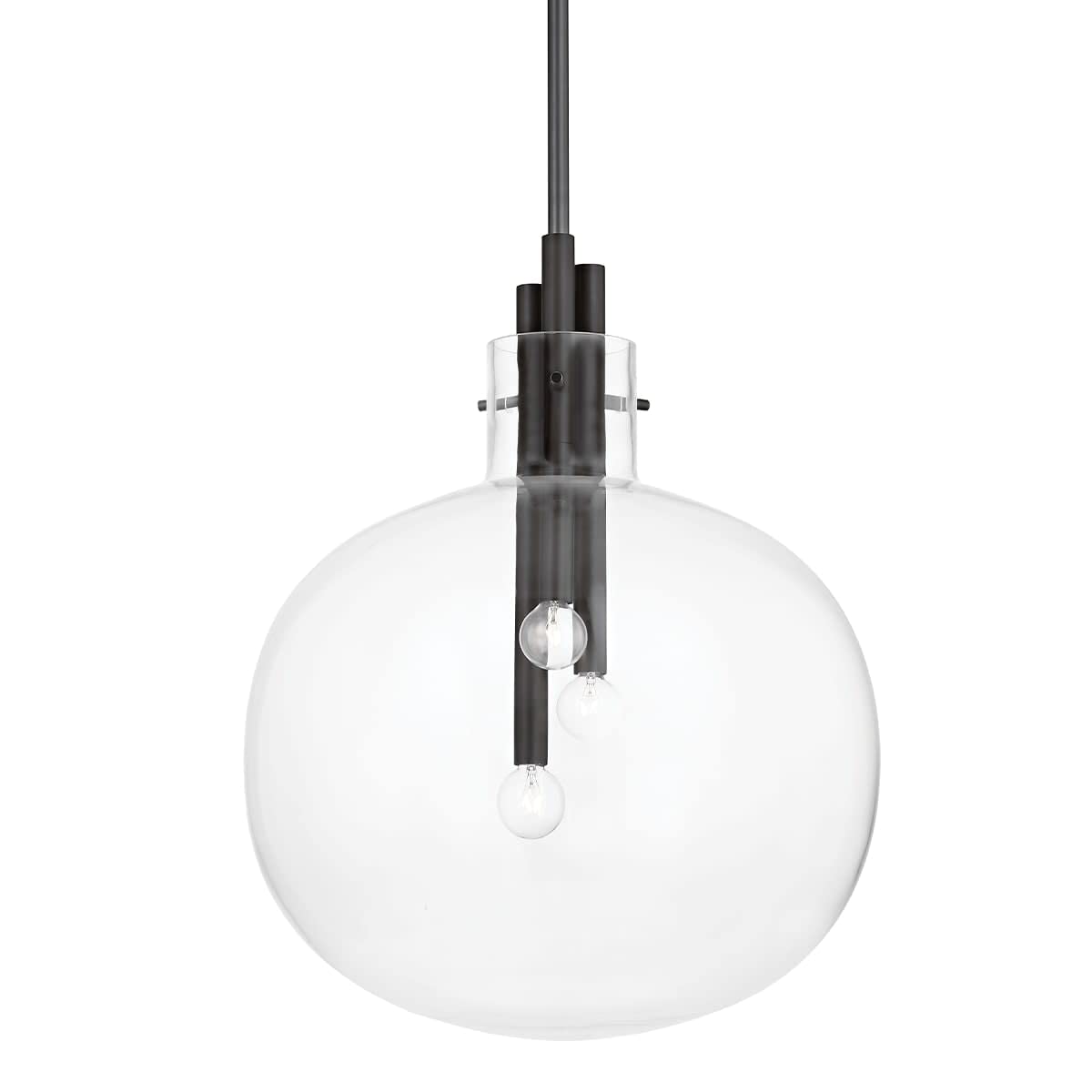 Hudson Valley Lighting Hempstead - 3 Light Pendant-22.5 Inches Tall and 18.25 Inches Wide-Black Brass Finish