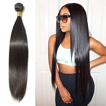 Human Hair Bundle 14 inch Straight Off Black #1B