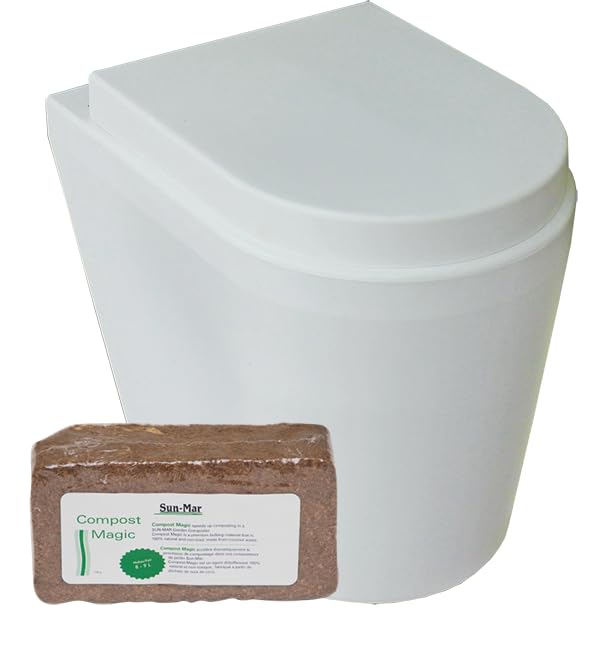 Sun-Mar GTG self-contained Urine Diverting Compost Toilet - Waterless Low-Maintenance Toilet for Tiny Homes Cabins Boats Barns RVs and more...