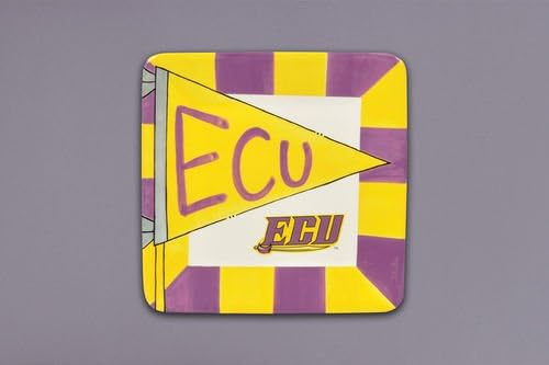 Magnolia Lane Ceramic Collegiate Square Flag Plate