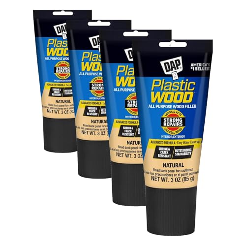 Image of DAP Plastic Wood All Purpose Latex Wood Filler,Natural,3 Oz (7079800580),(Pack of 4)