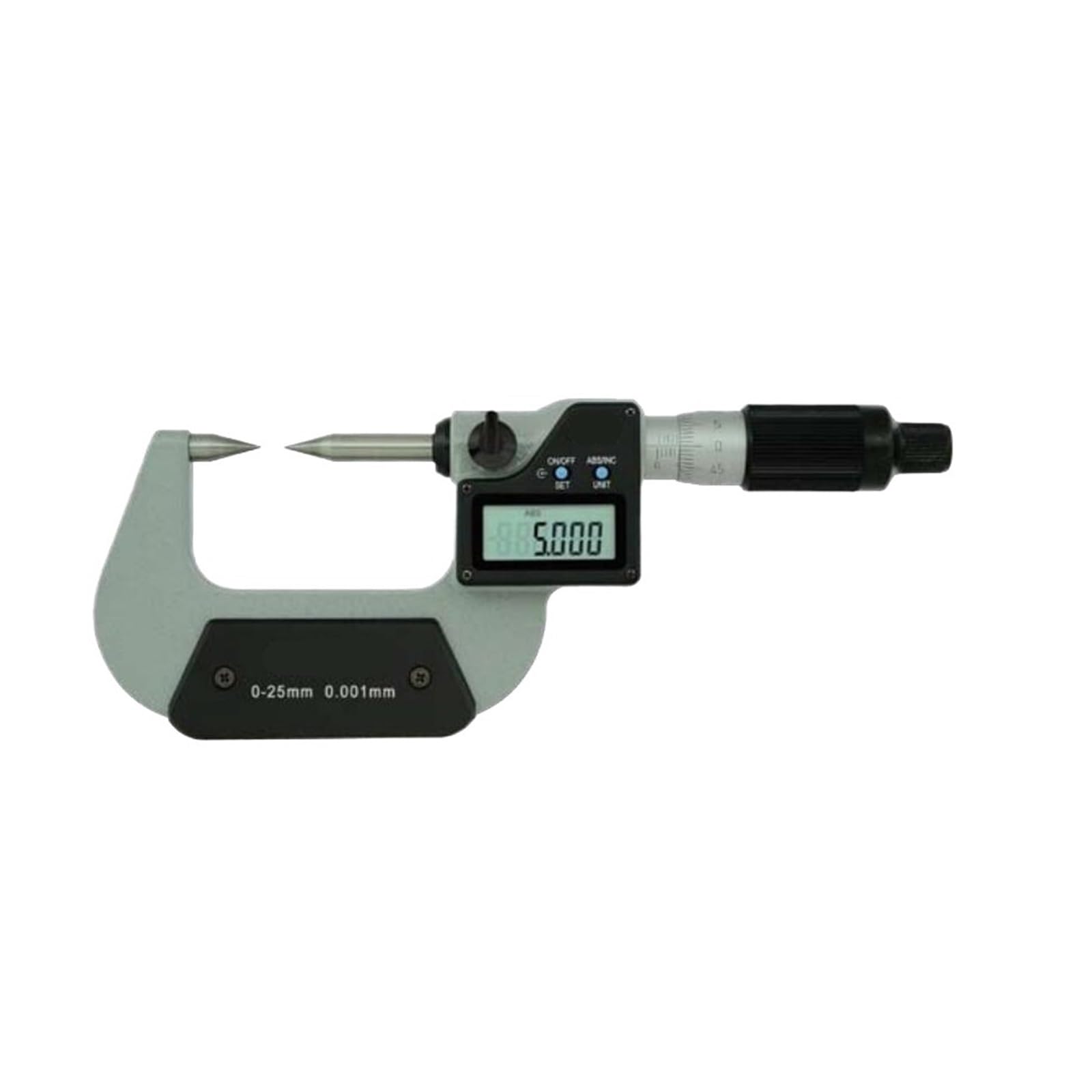 Digitale Mikrometer mit Doppelspitze, 0–25 mm/25–50 mm/50–75 mm/75–100 mm(0-25mm typeA)