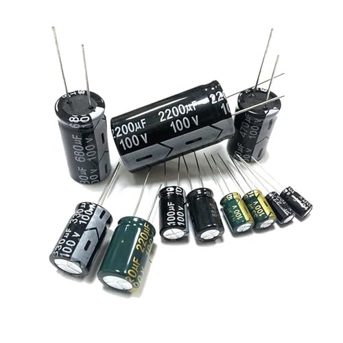 Condensateurs électrolytiques en aluminium 100V assortis pour circuits électroniques