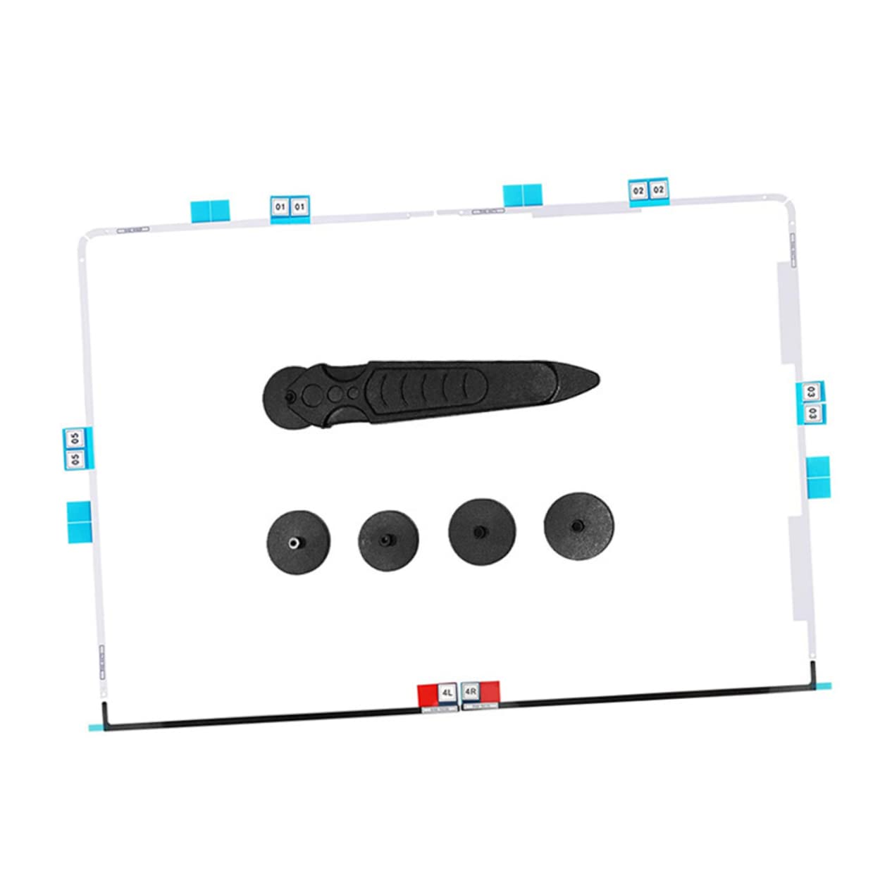 Balacoo 1 Set Replacement Panel Adhesive Sticker with Opening Cutting Tool Kit Compatible for Practical for Panel Repair and Upgrade Needs