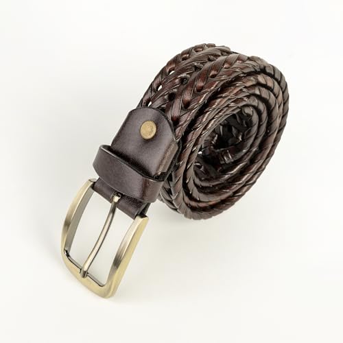 Men's Belts, Leather Woven Braided Belts for Gift, Mens Casual Jeans2