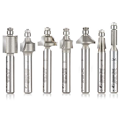 Amana Tool AMS610 Carbide Tipped 7Pc Miniature Router Bit Pack with