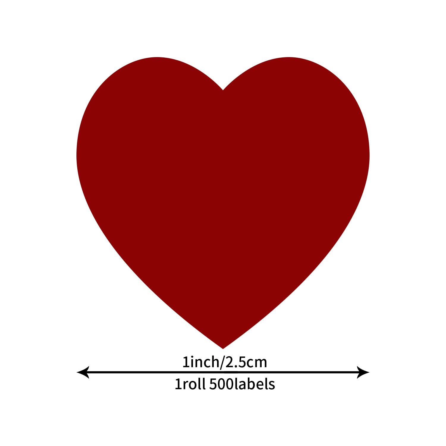 2100 adesivi a forma di cuore rosso, autoadesivi, a forma di cuore, per San Valentino, matrimonio, libro degli ospiti, sacchetto regalo, fai da te, decorazione