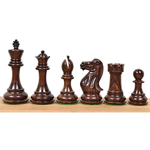 Pièces d'échecs Pro Staunton 4.1" en bois de rose lesté par RoyalChessMall