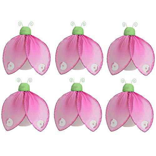 Ladybug Decor Green Pink Mini Glitter Little Nylon Ladybugs Decorations Baby Nursery Bedroom Girls Room Wall Birthday Party Shower Home Craft Wire Playroom Butterfly Life (X-Small 2
