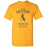 Team Baratheon Arch Sigil - Throne Crest Lord TV Drama T Shirt - X-Large - Gold