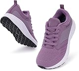 Joomra Women Walking Shoes for Wide Toe Box Size 9w Fitness Gym Exercise Fashion Width Running Tennis Sneakers Purple 40