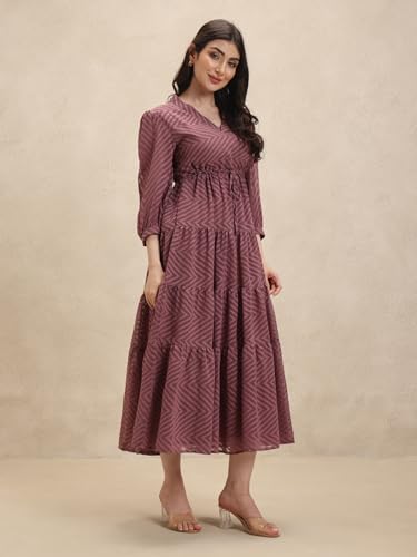Image of Leriya Fashion Maxi Dress for Women | Western Summer Georgette Stylish A-line Dress for Beach Party Outfits | Western Summer Black One Piece Knee Length Dresses for Woman