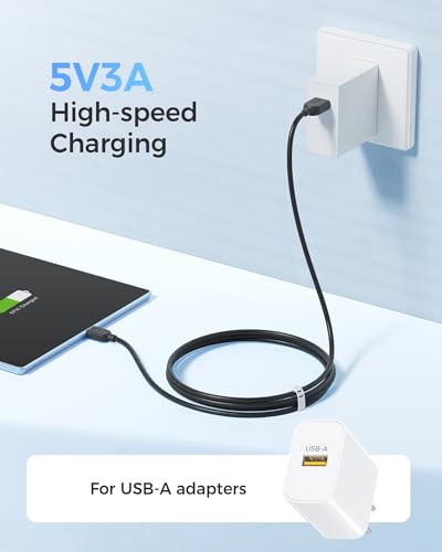 Cable Matters 3-Pack, USB-C to USB-A 2.0 Kabel w kolorze czarnym - 6ft