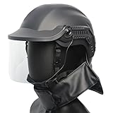 【Materiali di qualità】I caschi antisommossa sono realizzati con materiali atossici e innocui for il corpo umano. L'imbottitura assorbe il sudore, è traspirante e confortevole; l'imbottitura del casco antisommossa che entra in contatto con la testa può essere rimossa e lavata.