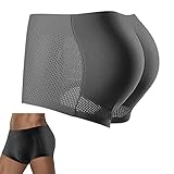 YDMBDL Mens Butt Lifter Pants,Padded Butt Booster Underwear (Black,M) Medium