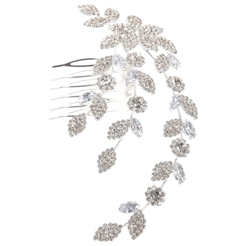 Pinza pelo gemas imitación boda pasador plata tocado nupcial
