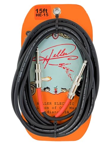 Câble d'instrument électrique Heller élimine les bruits de fond sur guitare et basse 4.6m