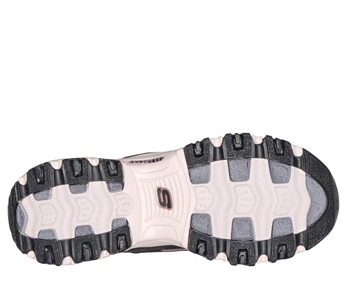 Baskets Skechers D'Lites cuir noir résistant avec détails mesh et or rose 38