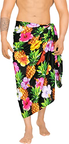 HAPPY BAY Men's Swim Bath Trunk Swimsuit Regular Surfing Swimwear Summer Sarong Long Pareo Beach Wrap One Size Multi, Floral