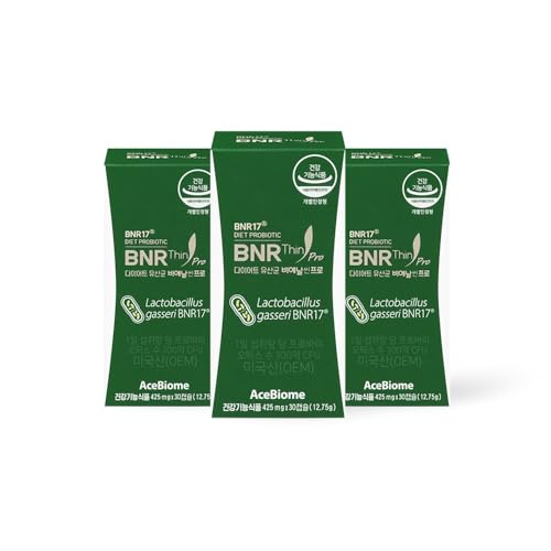 AceBiome BNRThin Pro, Lactobacillus Gasseri BNR17, 10 Billion CFU Guaranteed, Digestive Health, 30Capsules x 3packs