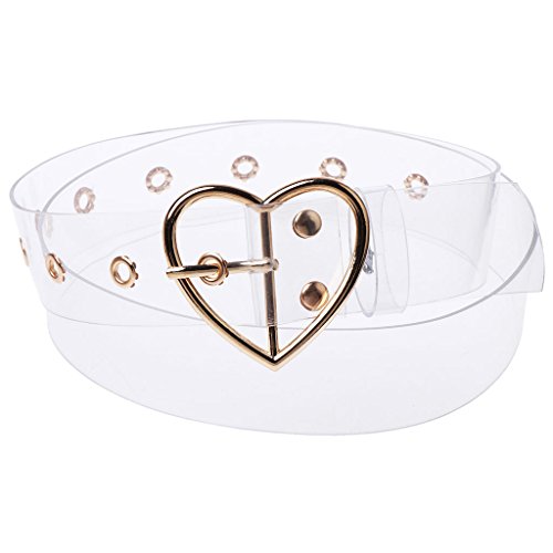QUQUTWO Women Transparent Wide Belt Pin Belt Buckle Invisible Clear Waist Belt Fashion Square4