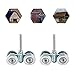 2pcs Sliding Door Roller Track Roller Wheels with Box Rail Strut Channel, Steel Double Wheel Rail Hanging Trolley Silver Sliding Track Roller Hanging Barn Door Rail Trolley Wheel