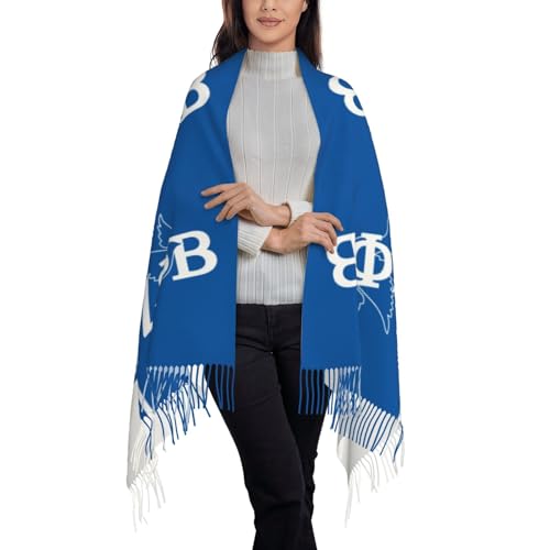 Women's Scarf Sorority Paraphernalia Gifts for Women Tassel Edge Soft Warm Scarf3