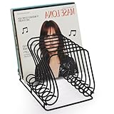 Nagpew Vinyl Record Holder, 9 Section Wire Record Storage, Hold up to 30 LP, Eighth Note-shaped Album Rack File Display Stand with Elevated Base for Desktop, Home, Office, Studio