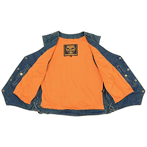 Image of Milwaukee Leather Women's Premium Denim Motorcycle Rider Vest | MDL