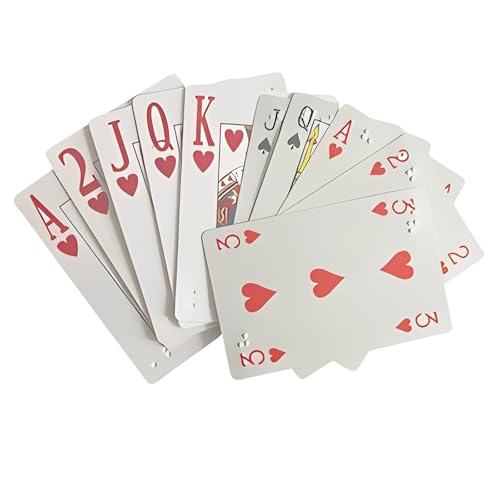 PYRUVAE Cartes à jouer en braille - Grandes cartes pour malvoyants et malvoyants - Avec...
