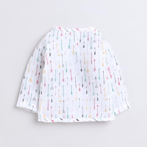 Image of POLKA TOTS 100% Organic Muslin Jhabla for Baby Boys & Girls | Unisex Half Sleeves Front Open Vest for Infants | Ultra-Soft, Breathable & Lightweight Summer Jabla Set | Regular Fit (Pack of 3)