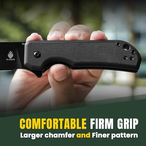 Kizer Nice Guy Pocket Folding Knife, 2.84” D2 Blade knives, G10 Handle - image 3