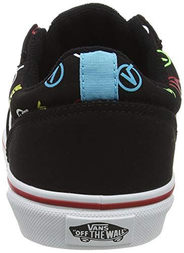 Vans Vans Unisex Kid's Low-Top Trainers Sneaker, Rainbow Logo Black White, 4.5 us